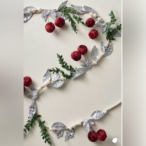 NEW Anthropologie Pearled Cherry Garland